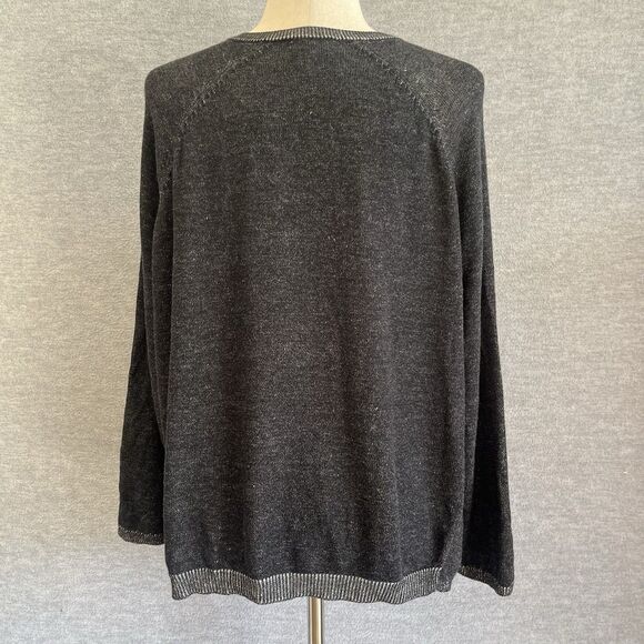 Eileen Fisher Organic Cotton Sweater Small Oversized Coastal Preppy Quiet Luxury - Picture 5 of 11